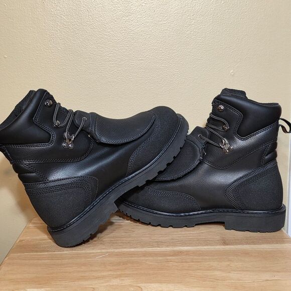 Timberland Pro Met Guard Steel Toe Waterproof Work Boots Black Leather 11 W - Picture 4 of 7